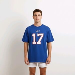 NFL Team Apparel Josh Allen #17 Buffalo Bills Blue Home Game Jersey Men's XLT